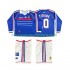 Maillot France ZINANE 10 Rétro Enfant Tenue Domicile 1998 Manche Longue