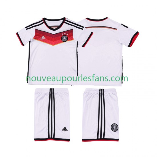 Maillot Allemagne 2014 Rétro Enfant Tenue Domicile Manche Courte
