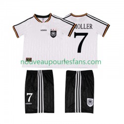 Maillot Allemagne Moller 7 1996 Rétro Enfant Tenue Domicile Manche Courte