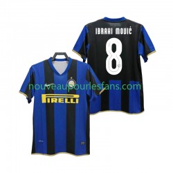Maillot Inter Milan Ibrahimović 8 Champions League 2009 Rétro Homme Tenue Domicile 2008 Manche Courte