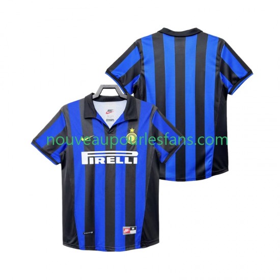 Maillot Inter Milan Rétro Homme Tenue Domicile 1999 1998 Manche Courte
