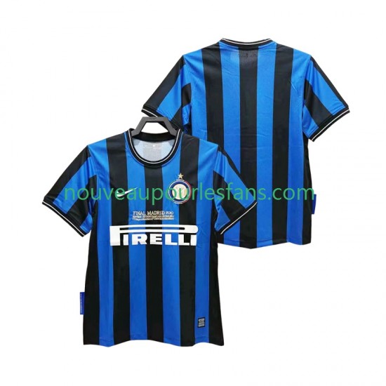 Maillot Inter Milan 2009 Rétro Homme Tenue Domicile 2010 Manche Courte