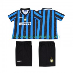 Maillot Inter Milan 1997 Rétro Enfant Tenue Domicile 1998 Manche Courte