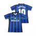 Maillot Inter Milan Ronaldo 10 1997 Rétro Homme Tenue Domicile 1998 Manche Courte
