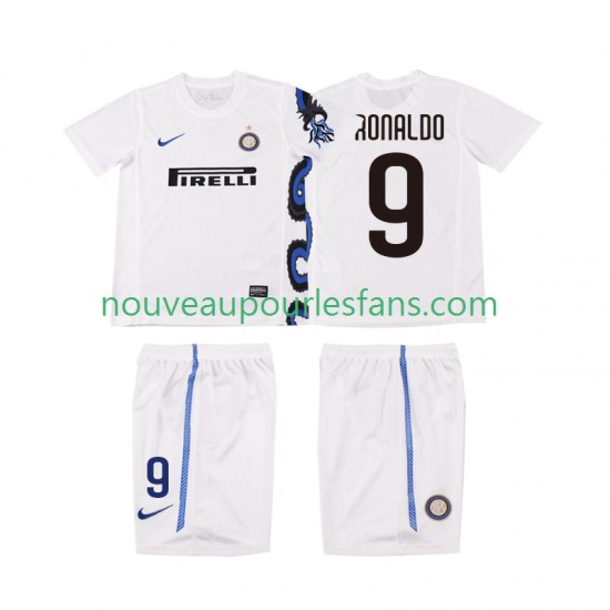 Maillot Inter Milan Ronaldo 9 Rétro Enfant Tenue Extérieur 2011 2010 Manche Courte