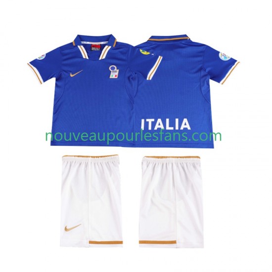 Maillot Italie 1996 Rétro Enfant Tenue Domicile Manche Courte