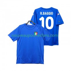 Maillot Italie Roberto Baggio 10 2000 Rétro Homme Tenue Domicile Manche Courte