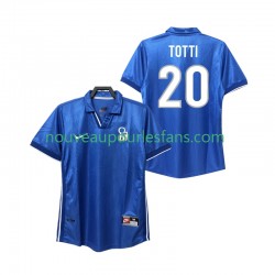 Maillot Italie Totti 20 Rétro Homme Tenue Domicile 1998 Manche Courte