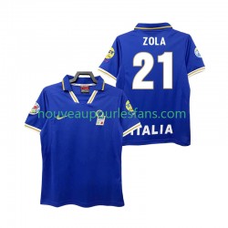 Maillot Italie ZOLA 21 1996 Rétro Homme Tenue Domicile Manche Courte