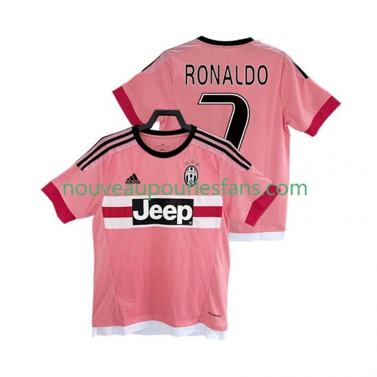 Maillot Juventus Cristiano Ronaldo 7 2016 2017 Rétro Homme Tenue Extérieur Manche Courte