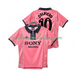 Maillot Juventus DEL PIER0 10 1997 Rétro Homme Tenue Extérieur 1998 Manche Courte