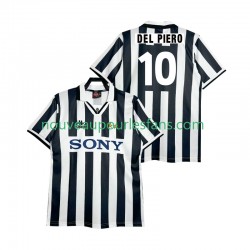 Maillot Juventus DEL PIERO 10 1995 1996 Rétro Homme Tenue Domicile Manche Courte