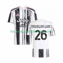 Maillot Juventus Douglas Luiz 26 Homme Tenue Domicile 2025-2026 Manche Courte