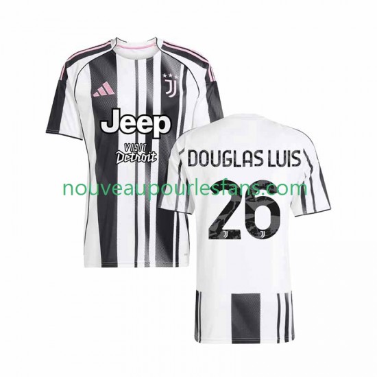 Maillot Juventus Douglas Luiz 26 Homme Tenue Domicile 2025-2026 Manche Courte