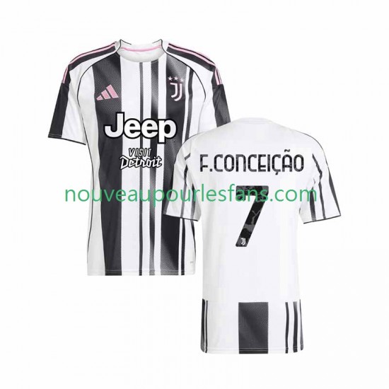 Maillot Juventus Francisco Conceicao 7 Homme Tenue Domicile 2025-2026 Manche Courte