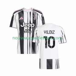 Maillot Juventus Kenan Yildiz 10 Homme Tenue Domicile 2025-2026 Manche Courte