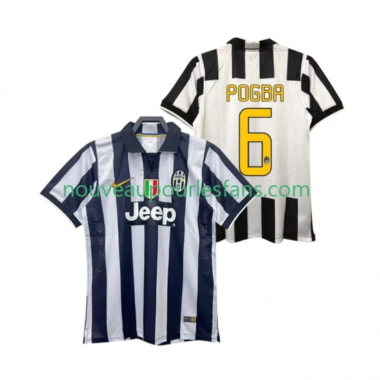 Maillot Juventus Pogba 6 2014 2015 Rétro Homme Tenue Domicile Manche Courte