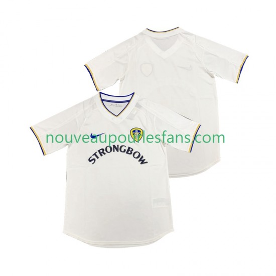 Maillot Leeds United 2000 2001 Rétro Homme Tenue Domicile Manche Courte