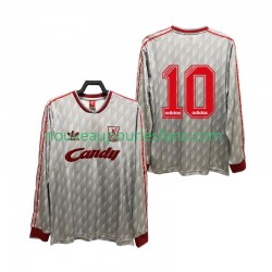 Maillot Liverpool 10 1989 1991 Rétro Homme Tenue Extérieur Manche Longue