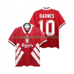 Maillot Liverpool BARNES 10 1993 1995 Rétro Homme Tenue Domicile Manche Courte