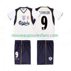Maillot Liverpool FOWLER 9 LWP 2001 Rétro Homme Tenue Extérieur 2002 Manche Courte