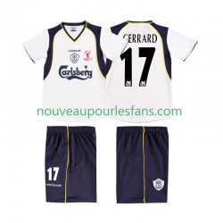 Maillot Liverpool GERRARD 17 LWP 2001 Rétro Homme Tenue Extérieur 2002 Manche Courte