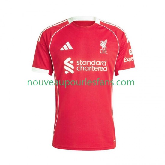 Maillot Liverpool Homme Tenue Domicile 2025-2026 Manche Courte