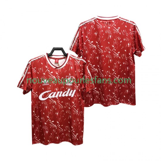 Maillot Liverpool 1989 1991 Rétro Homme Tenue Domicile Manche Courte