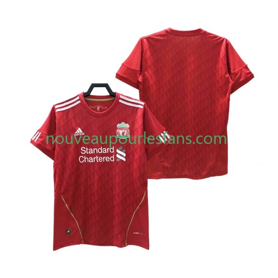 Maillot Liverpool 2012 Rétro Homme Tenue Domicile 2010 Manche Courte