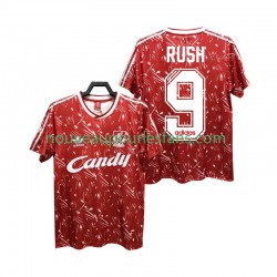 Maillot Liverpool Rush 9 1989 1991 Rétro Homme Tenue Domicile Manche Courte