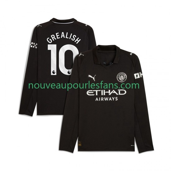 Maillot Manchester City Jack Grealish 10 Homme Tenue Extérieur 2025-2026 Manche Longue