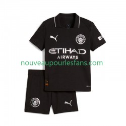 Maillot Manchester City Enfant Tenue Extérieur 2025-2026 Manche Courte