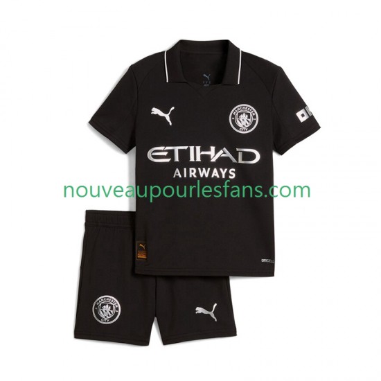 Maillot Manchester City Enfant Tenue Extérieur 2025-2026 Manche Courte