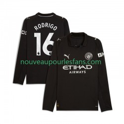 Maillot Manchester City Rodrigo Hernandez 16 Homme Tenue Extérieur 2025-2026 Manche Longue