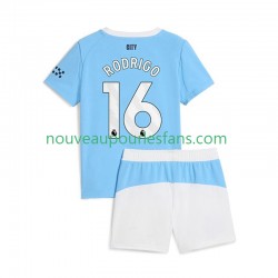 Maillot Manchester City Rodrigo Hernandez 16 Enfant Tenue Domicile 2025-2026 Manche Courte