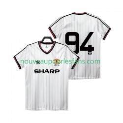 Maillot Manchester United 94 1983 1984 Rétro Homme Tenue Extérieur Manche Courte