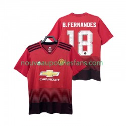 Maillot Manchester United B.FERNANDES 18 2018 2019 Rétro Homme Tenue Domicile Manche Courte