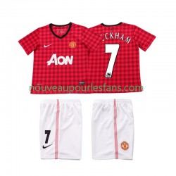 Maillot Manchester United BECKHAM 7 2012 2013 Rétro Enfant Tenue Domicile Manche Courte