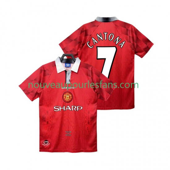Maillot Manchester United CANTONA 7 1996 1997 Rétro Homme Tenue Domicile Manche Courte