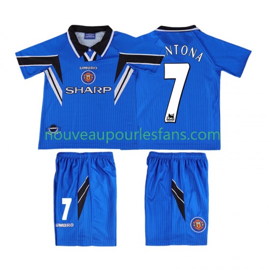 Maillot Manchester United CONTONA 7 1996 Rétro Enfant Tenue 3ème 1998 Manche Courte