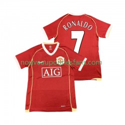 Maillot Manchester United Cristiano Ronaldo 7 2007 Rétro Homme Tenue Domicile 2006 Manche Courte