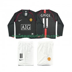Maillot Manchester United GIGGS 11 2007 Rétro Enfant Tenue Extérieur 2008 Manche Longue