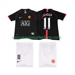 Maillot Manchester United GIGGS 11 2007 Rétro Enfant Tenue Extérieur 2008 Manche Courte
