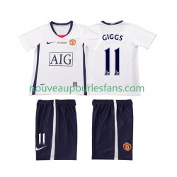 Maillot Manchester United GIGGS 11 Champions League 2009 Rétro Enfant Tenue Extérieur 2008 Manche Courte