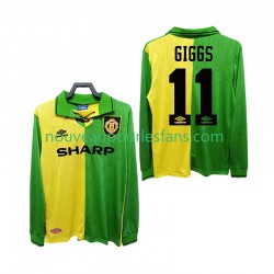 Maillot Manchester United GIGGS 11 1992 Rétro Homme Tenue Extérieur 1994 Manche Longue