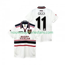 Maillot Manchester United GIGGS 11 Rétro Homme Tenue Extérieur 1999 1998 Manche Courte