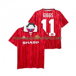 Maillot Manchester United GIGGS 11 1992 Rétro Homme Tenue Domicile 1994 Manche Courte