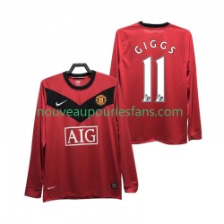 Maillot Manchester United GIGGS 11 2009 Rétro Homme Tenue Domicile 2010 Manche Longue