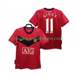 Maillot Manchester United GIGGS 11 2009 Rétro Homme Tenue Domicile 2010 Manche Courte