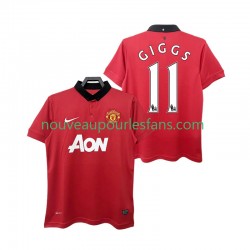 Maillot Manchester United GIGGS 11 2013 2014 Rétro Homme Tenue Domicile Manche Courte